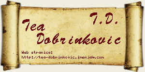 Tea Dobrinković vizit kartica